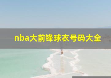 nba大前锋球衣号码大全