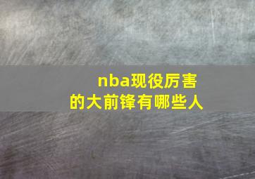 nba现役厉害的大前锋有哪些人