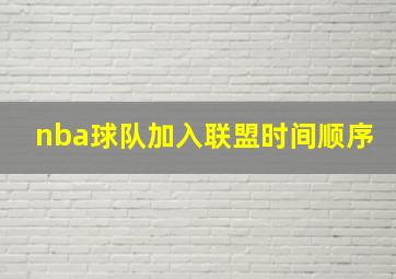 nba球队加入联盟时间顺序