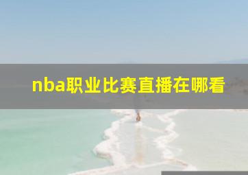 nba职业比赛直播在哪看