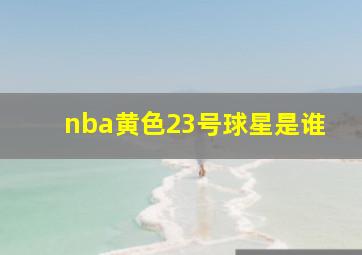 nba黄色23号球星是谁