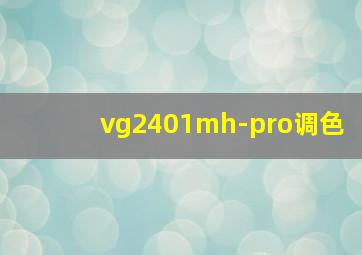 vg2401mh-pro调色