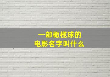 一部橄榄球的电影名字叫什么