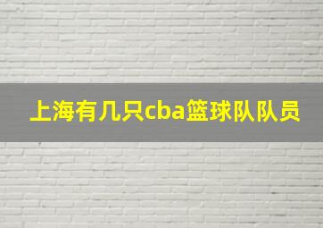 上海有几只cba篮球队队员