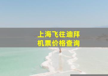 上海飞往迪拜机票价格查询