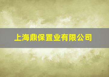 上海鼎保置业有限公司