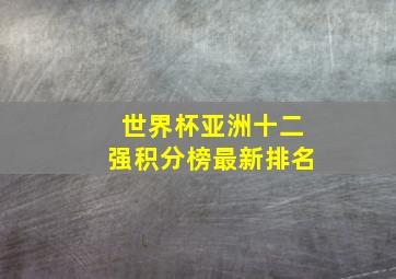 世界杯亚洲十二强积分榜最新排名