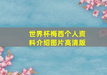 世界杯梅西个人资料介绍图片高清版