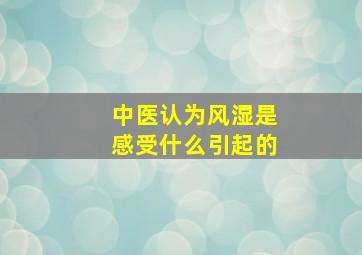 中医认为风湿是感受什么引起的