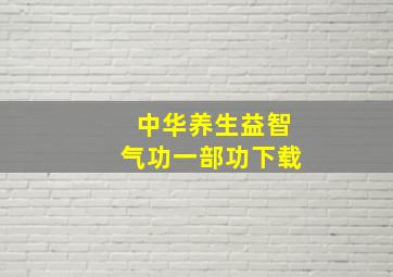 中华养生益智气功一部功下载