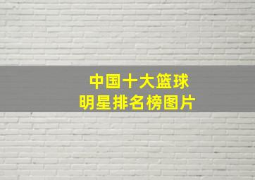 中国十大篮球明星排名榜图片