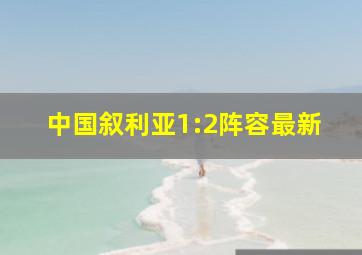 中国叙利亚1:2阵容最新