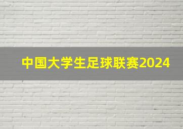 中国大学生足球联赛2024