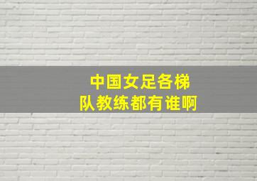 中国女足各梯队教练都有谁啊