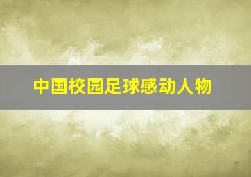 中国校园足球感动人物