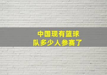 中国现有篮球队多少人参赛了