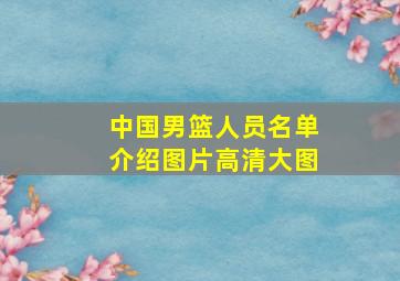 中国男篮人员名单介绍图片高清大图