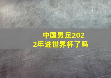 中国男足2022年进世界杯了吗