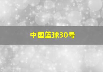 中国篮球30号