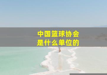 中国篮球协会是什么单位的