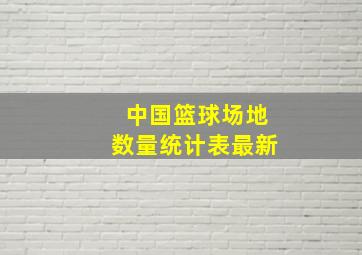 中国篮球场地数量统计表最新