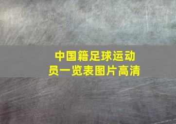 中国籍足球运动员一览表图片高清