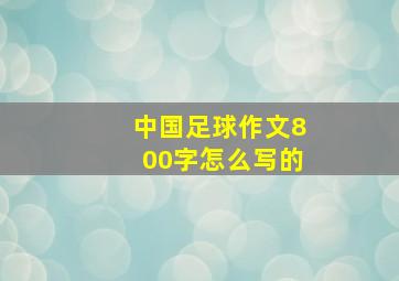 中国足球作文800字怎么写的