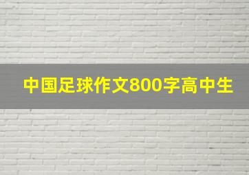 中国足球作文800字高中生