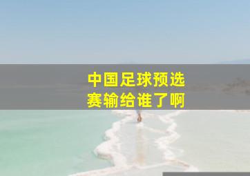 中国足球预选赛输给谁了啊