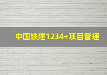 中国铁建1234+项目管理