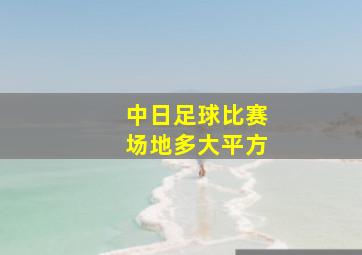 中日足球比赛场地多大平方