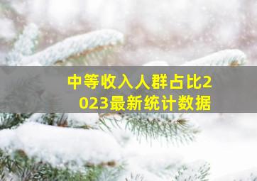 中等收入人群占比2023最新统计数据