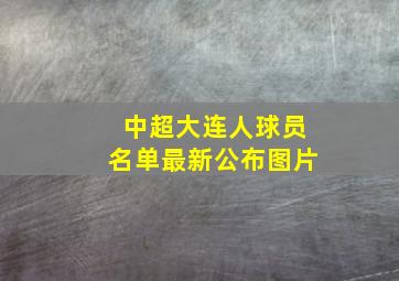 中超大连人球员名单最新公布图片