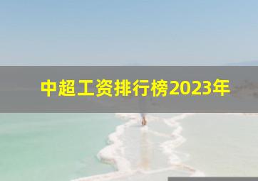 中超工资排行榜2023年