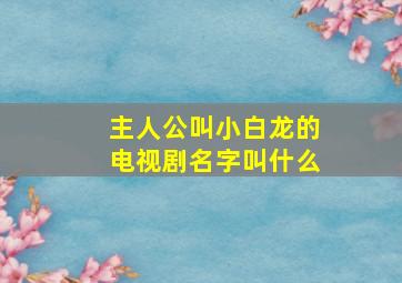 主人公叫小白龙的电视剧名字叫什么