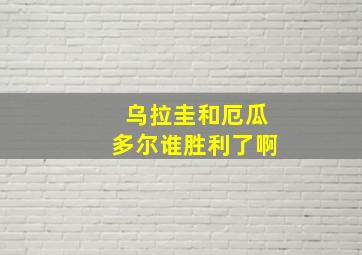 乌拉圭和厄瓜多尔谁胜利了啊