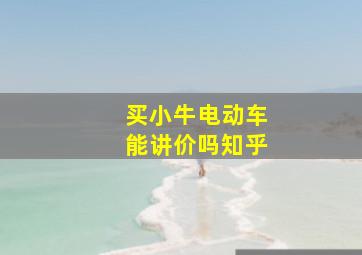 买小牛电动车能讲价吗知乎