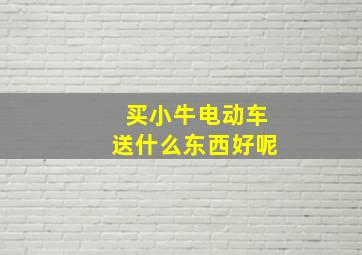 买小牛电动车送什么东西好呢