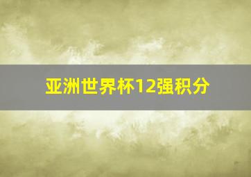 亚洲世界杯12强积分