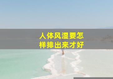 人体风湿要怎样排出来才好