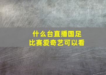 什么台直播国足比赛爱奇艺可以看