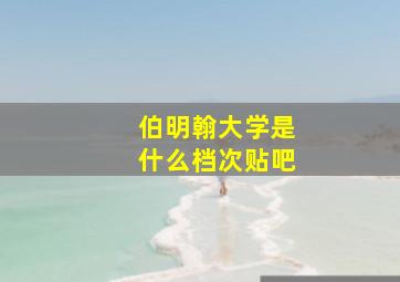 伯明翰大学是什么档次贴吧