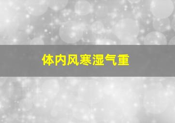 体内风寒湿气重