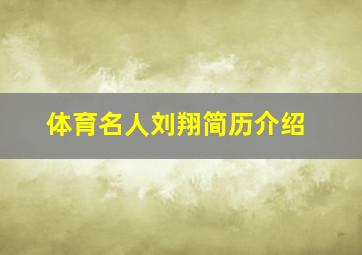 体育名人刘翔简历介绍