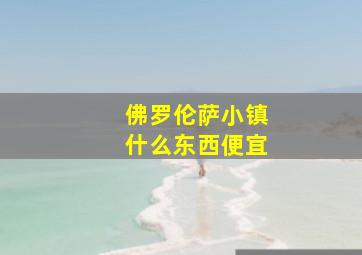 佛罗伦萨小镇什么东西便宜