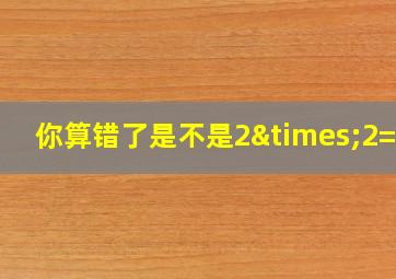 你算错了是不是2×2=10