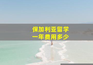 保加利亚留学一年费用多少