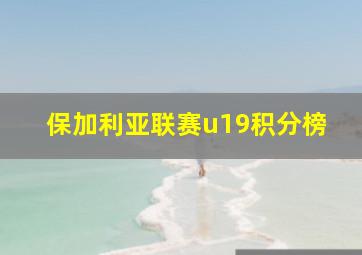 保加利亚联赛u19积分榜