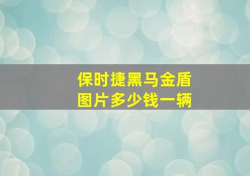 保时捷黑马金盾图片多少钱一辆