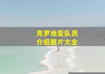 克罗地亚队员介绍图片大全